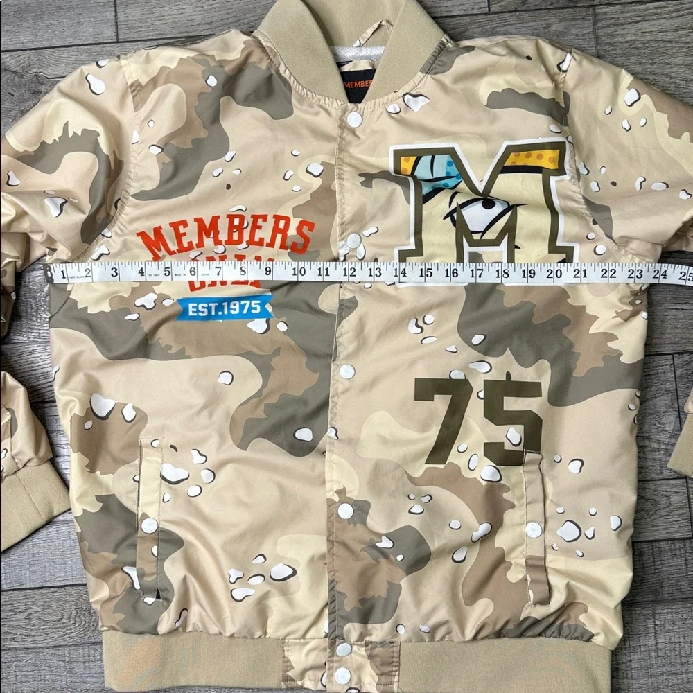 Members Only Nickelodeon Hey Arnold Tan Camo Bomber Jacket
